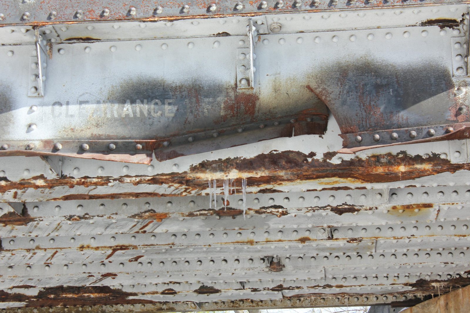 Truck strike damage
